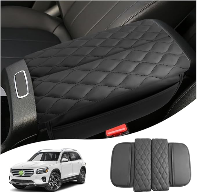 Ruiya C300/C300 4MATIC/AMG C43/AMG C63 Armrest Cover,for C300 Mercedes Benz Accessories Center Soft Comfy Console Lid Cover Compatible with 2022 2023 2024 2025 Mercedes Benz C-Class W206