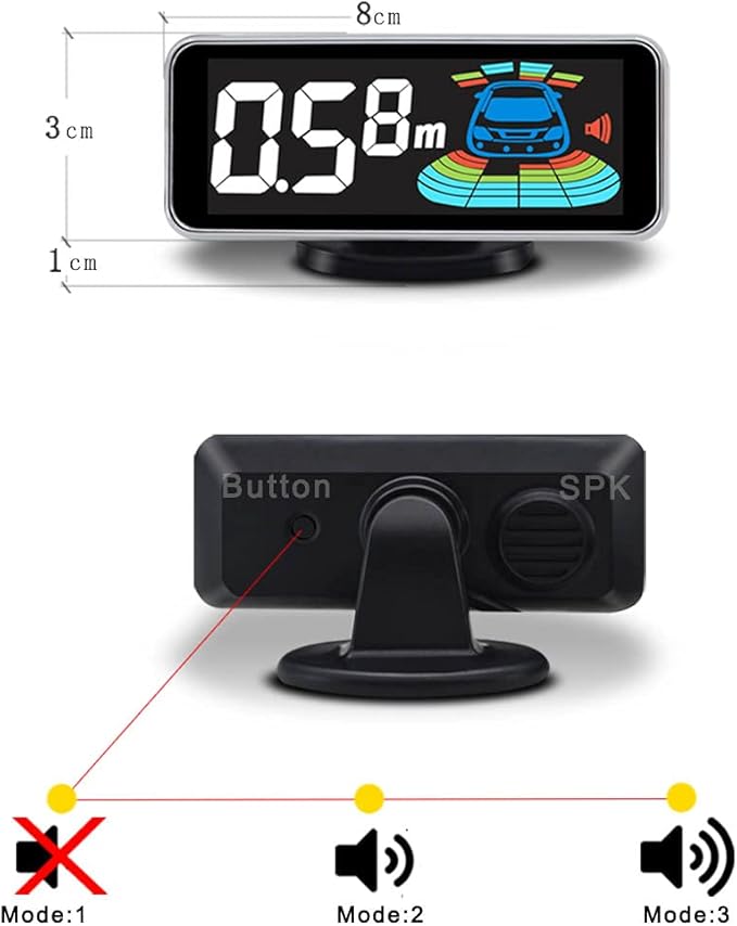 Backup Parktronic System Car Auto Vehicle Reverse with 8 Parking Sensors kit Distance Detection LCD Distance Display Sound Warning …