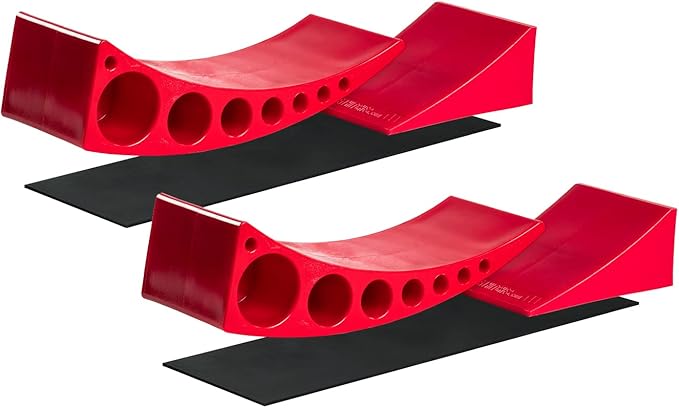 ANDERSEN HITCHES | 3604 RV and Trailer Accessories | 2-Pack Camper Leveler Blocks w/Rubber mats | Camper Leveling System | Outdoor Camping Levels