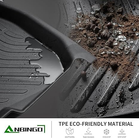 ANBINGO®-Floor Mats for Nissan Sentra 2014-2019 All Weather for Nissan Sentra Floor mats Protection TPE Custom Sentra Floor Mats & Cargo Liner Accessories Black