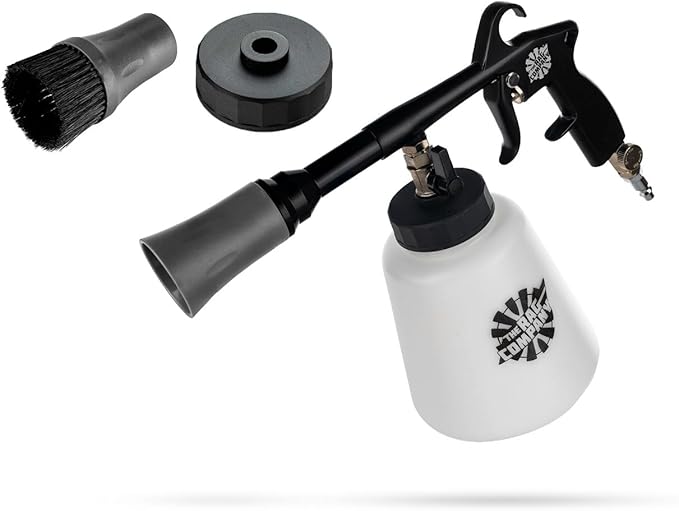 The Rag Company - Ultra AIR Blaster Plus - Deep Clean Interior Detailing Tool; Air and Liquid Combo; Durable Metal Design; Trigger Operated - Black