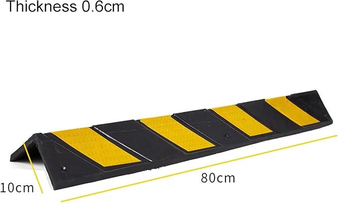 XPLKQXE Reflective Rubber Wall Corner Guard, Rubber Wall Protector Corner Protector, for Parking Protection Car Corner Guardrail Post (Color : Black+Yellow, Size : 1pcs)