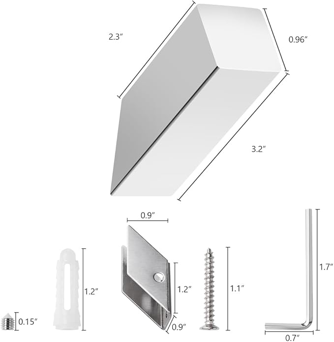 NINETREX Towel Hooks Chrome SUS 304 Stainless Steel 4 Pack Heavy Duty Modern Wall Hooks Silver Robe Hook for Bathroom Livingroom Hotel Style Wall Mounted，Polished Chrome Silver Hooks
