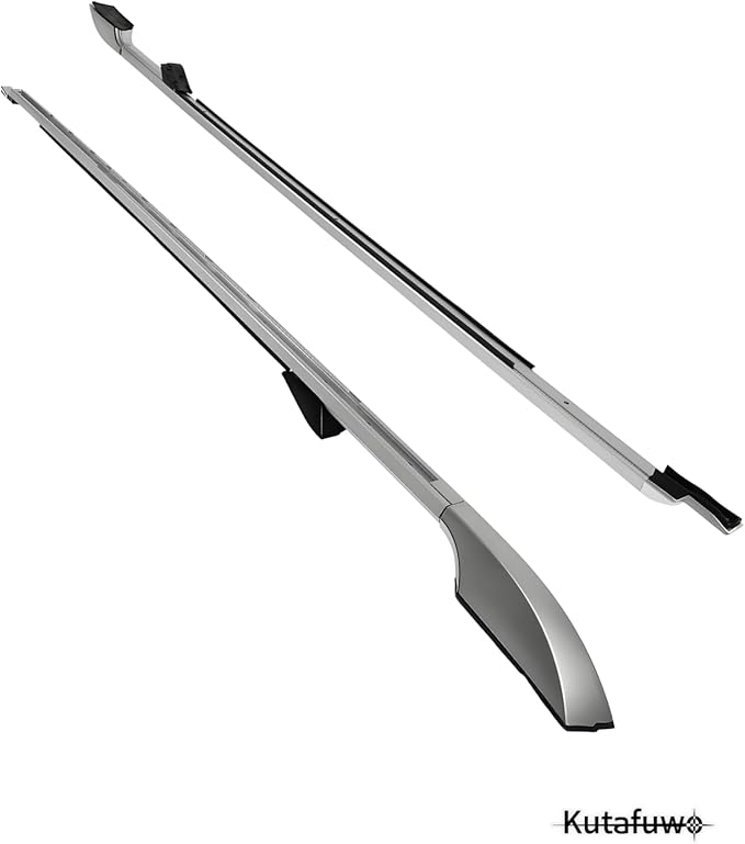 Roof Rack Side Rails Compatible with Land Rover Discovery 4 2005-2016 Models，Luggage Rack Silver Aluminum Cargo Management Car Accessories