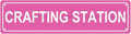 CRAFTING STATION Space Metal Tin Street Sign Bar Cafe Garage Cave Home Room Wall Bathroom Farmhouse Garden Porch Patio Decor, 16 x 4 Inch