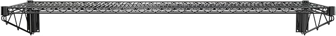 18" x 60" Black Epoxy Wire Wall Mount Shelf