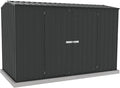 Absco Premier Storage Sheds, 10'x5' Metal Garage, DIY Backyard Shed, Utility Tool Storage, Weather & Wind Resistant Aluminum Panels & Steel Frame, Maintenance-Free, 12 Year Warranty, Monument Gray