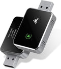 Wireless CarPlay Adapter, 2025 Upgraded 2-in-1 Mini Size CarPlay & Android Auto, Convert Wired to Wireless with USB & Type-C, Plug & Play, Stable Control & No Delay Car Play with iPhone & Android