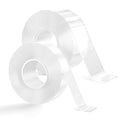 2 Rolls Double Sided Tape Heavy Duty Adhesive Tape Mounting Tape, Wall Sticky for Hanging, Nano Two Sided Tapes Strong Removable Wall Sticky Strips for Car, Home, Office - Total 19.7FT