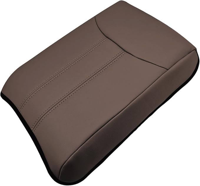 Muslogy Center Console Cover Compatible with Honda Pilot 2023 2024 2025, 2024-2026 Ridgeline/Passport Accessories Armrest Cover Pad Lid Cushion Middle Console Protector Leather Extra Soft(Dark Brown)