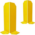 Pallet Rack Post Protectors 12" Height Steel Pallet Rack Guard, Safety Yellow Pallet Edge Protectors (2 Packs)