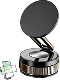 360° Adjustable Vacuum Magnetic Phone Holder, 2025 Strong Suction Portable Magnetic Car Phone Stand,Universal Magnetic Phone Mount for Cars/Gyms/Mirrors/Smooth Surface (Black)