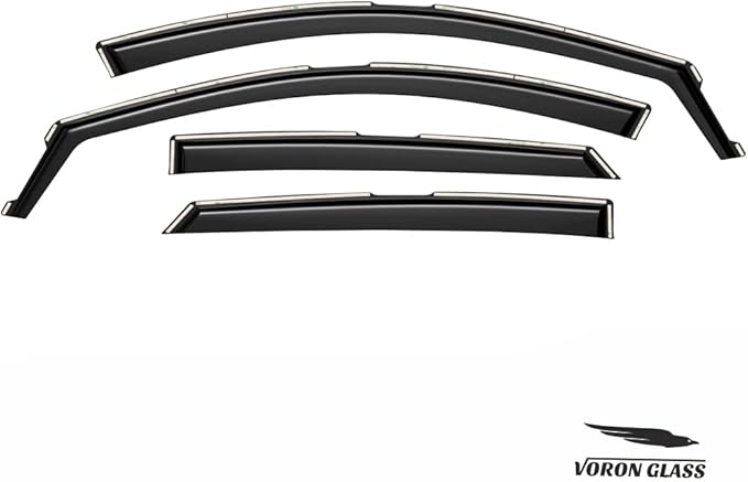 Voron Glass in-Channel Extra Durable Rain Guards for Hyundai Elantra 2021-2025, Window Deflectors, Vent Window Visors, 4 Pieces - 220225