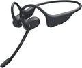 Open Ear Headphones with Mic, Bluetooth 5.3 Headset with AI Noise Cancelling Mic & Mute Function, Wireless Headset for Work, Sports, Drive (Dark Black)