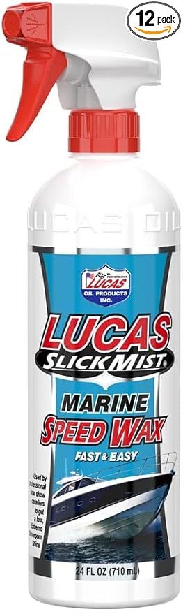 Lucas Oil 10980 Slick Mist Marine Speed Wax - 24 Ounce (Pack of 12)