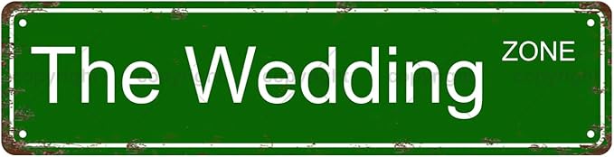 The Wedding zone Space Vintage Metal Tin Street Sign Bar Cafe Garage Cave Home Room Wall Bathroom Farmhouse Garden Porch Patio Decor, 16 x 4 Inch