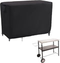 Kingling Outdoor Prep Table Cover for Cart Table, 52 inch Stainless Steel Metal Table Covers Waterproof Protection for Patio Prep Grill Tables - 52''L x 24''W x 35''H