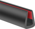 Rubber Edge Trim, 1/4" Self Adhesive Flexible U Channel Edge Protecter for Sheet Metal, Glass, Flexiglass and Plywood, Fit for 7/32"-9/32" Width Edge, Black Color, 20Ft, EPDM Material