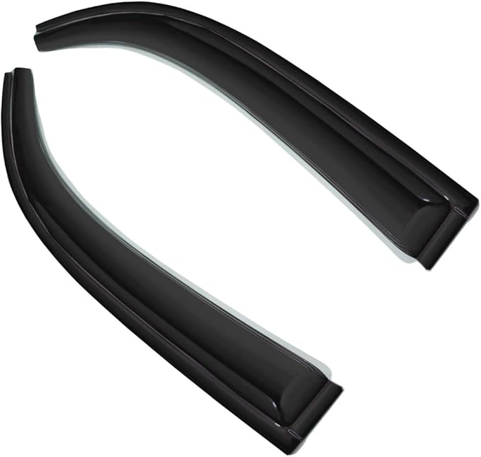 2pc 3D Sun Rain Guard Window Visor Wind Deflector Compatible with Chevy Colorado GMC Canyon Extended Cab Smoke