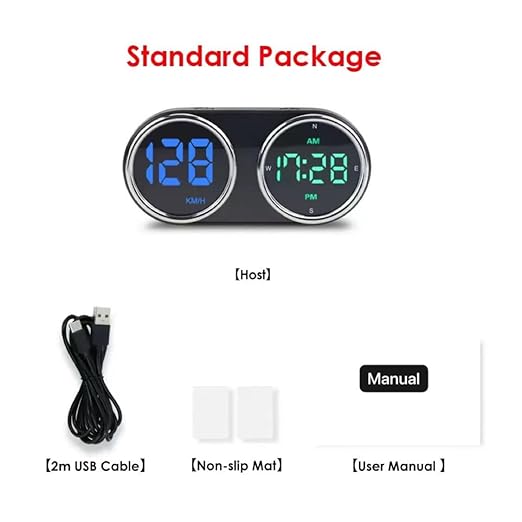 GPS Heads Up Display for Cars Digital Dashboard Speedomete with MPH/KMH, Universal HUD Display Car with 2M USB Cable and Clock, QC3.0 Fast Charger, Plug & Play for Car Boat Truck Motor SUV Golf Cart