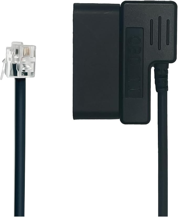 Escort Radar Detector Power Cord, OBDII to RJ11 Cable Radar Detectors: MAX 360, MAX 360c, IX, IXc, 9500 IX, MAX II, MAX 3, MAX 4, MAX 360c MKII, MAX 360 MKII, MAXcam 360c, and Redline 360c