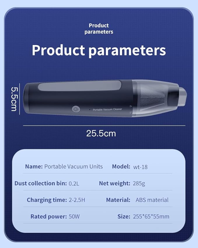 Mini Handheld Vacuum, 13000PA Portable Cordless Car Vacuum Cleaner, Suction and Blow 2 in 1 Dust Removal Vacuum Cleaner for Car, Mouse, Keyboard, Laptop, Home, Kitchen, Office(Mint Green)