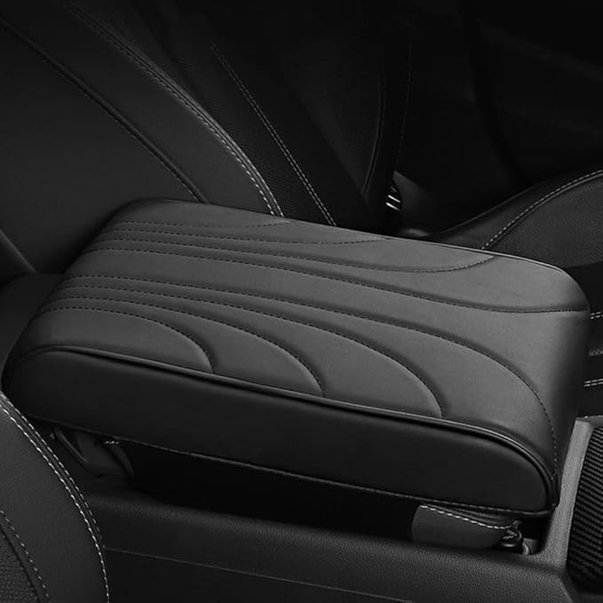Upgraded Car Center Console Pad,Elbow Rest Pillow,PU Leather Armrest Cushion, Relieve Arm Fatigue,Great for Long-time Driving,Universal Car Armrest Seat Box Cover Protector for Most Vehicles