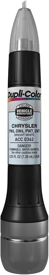 Dupli-Color ACC0362 Scratch Fix All-In-1 Exact-Match Automotive Touch-Up Paint – Chrysler Bright White – 0.25 oz. Paint Pen