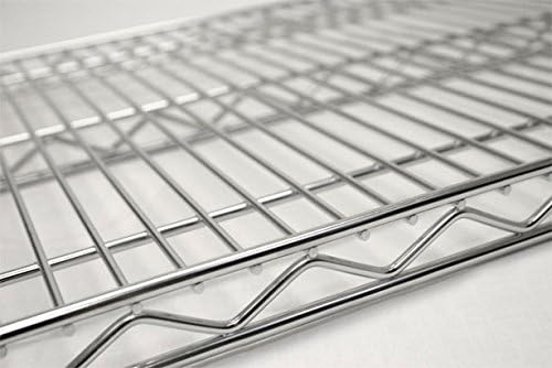 Omega 21" Deep x 72" Wide x 63" High 3 Tier Chrome Starter Shelving Unit