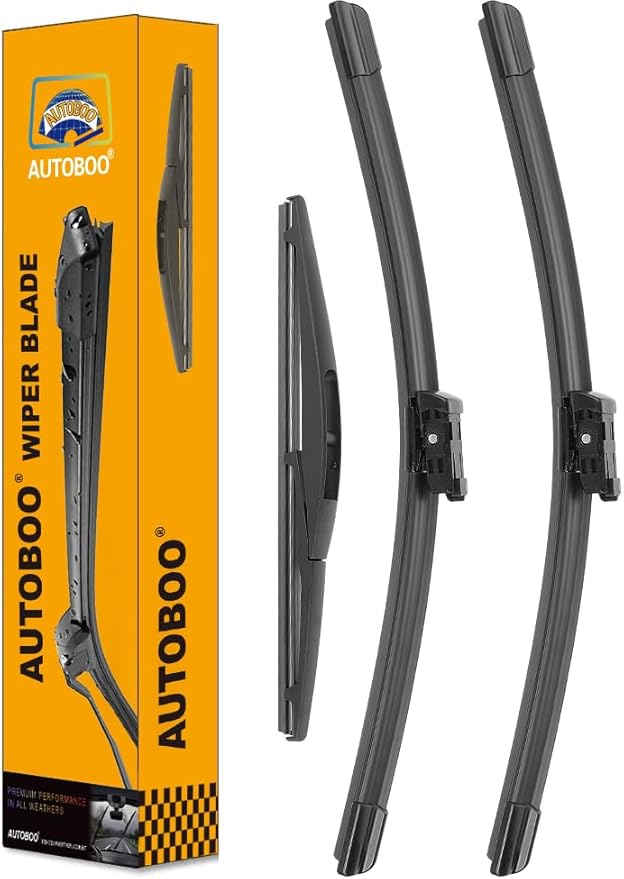 AUTOBOO 24"+19" Windshield Wipers Blades Replacement for Honda CRV CR-V 2023 2024 2025 with 10 Inch Rear Wiper Blade -Original Factory Quality (Pack of 3)