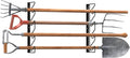 UNITEDPOWER Garden Tool Storage Rack，Wall Mounted Garage Organizer，Tool Utility Holder for Garden Equipment Shovel Rakes Brooms