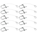 10Pcs Trailer Coupler Pin 5/16x 1-3/4（WxL） Prevents Loss Trailer Hitch Locking Pin with Plastic Coating Tether Steel Quick Release Ring for Shaft Trailer Tongue