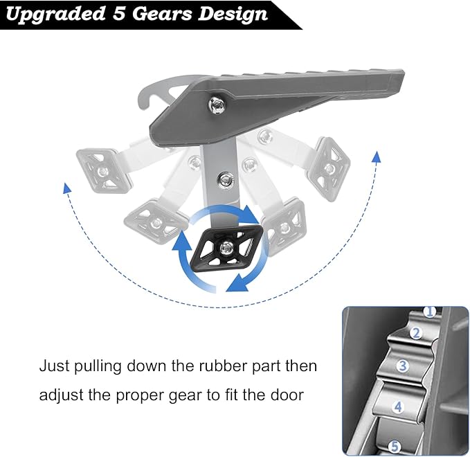 COWVIE Foldable Car Door Step Stand Pedal - Access to Vehicle's Roof Stand Pedal for Most SUV Truck Jeep, Max Load 400 Lbs