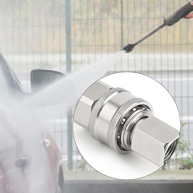 TAISHER 12PCS 304 Stainless Steel Pressure Washer Adapter Kit, Quick Connect Fittings，3/8" Female
