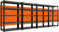 REIBII 40" W Garage Shelving, Heavy Duty Storage Shelves Load 2500LBS, 5-Tier Adjustable Metal Shelving, Garage Shelves for Warehouse, Pantry, Basement, 72" H x 40" W x 18" D, 4Pack