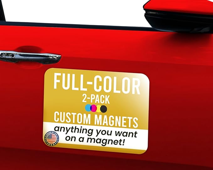 Magnet Me Up Customizable and Personalized Automotive Magnet Decals (12”x18” Rectangle)