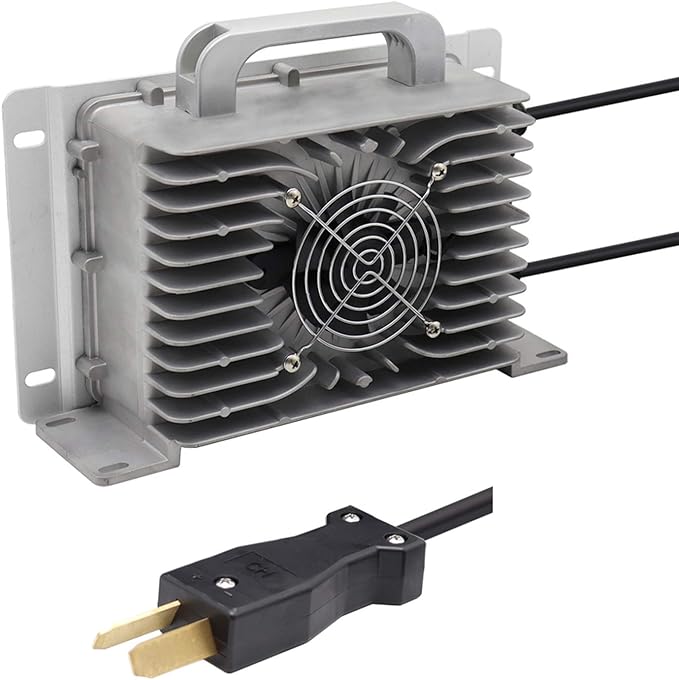 36V 18A Golf Cart Battery Charger for 36 Volt Club Car/Yamaha with Crowsfoot Style Connector Crows Foot Plug Waterproof IP68