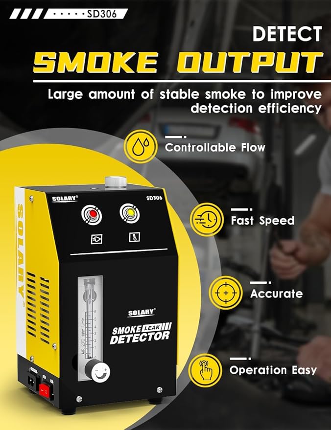Automotive EVAP Smoke Machine Test - 12V DC Vacuum Smoke Leak Detector with Built-in Air Pump