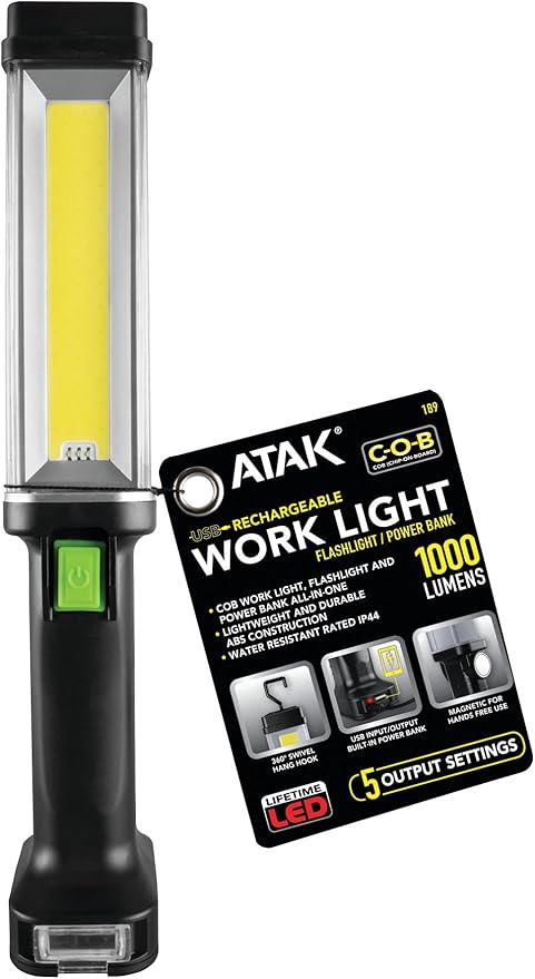 Performance Tool 189 1000LM Li-Ion Work Light w/Power Bank