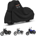 STARTWO Motorcycle Covers Waterproof Outdoor Storage Heavy Duty All Season Universal Vehicle Cover for Harley Davidson XTM 350, XTM 500, Nightster, Sportster and Most Motorcycles 86"x41"x50" Black