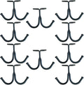 haowei Hanging Hooks from Ceiling, Set of 10 Under Shelf Hook, Robes, Coats, and Clothes in The Closet, Bathroom, Kitchen, and Garage (Black)