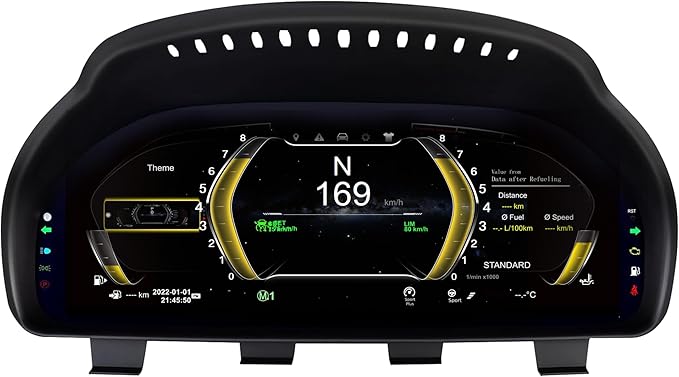 Speedometer Instrument for BMW F11 F18 2010-2017，12.3 inch Linux System Original Modern Car Odometer Information Head up Display Digital Cluster Electronic Gauge Dashboard Screen