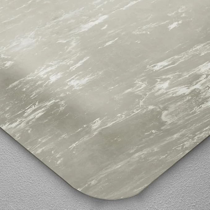 Consolidated Plastics Anti-Fatigue Marble Floor Mat, Commercial Grade Standing Support for Leg & Back Pain, Thick Heavy-Duty Rubber Made in USA (Gray, 3' x 5')