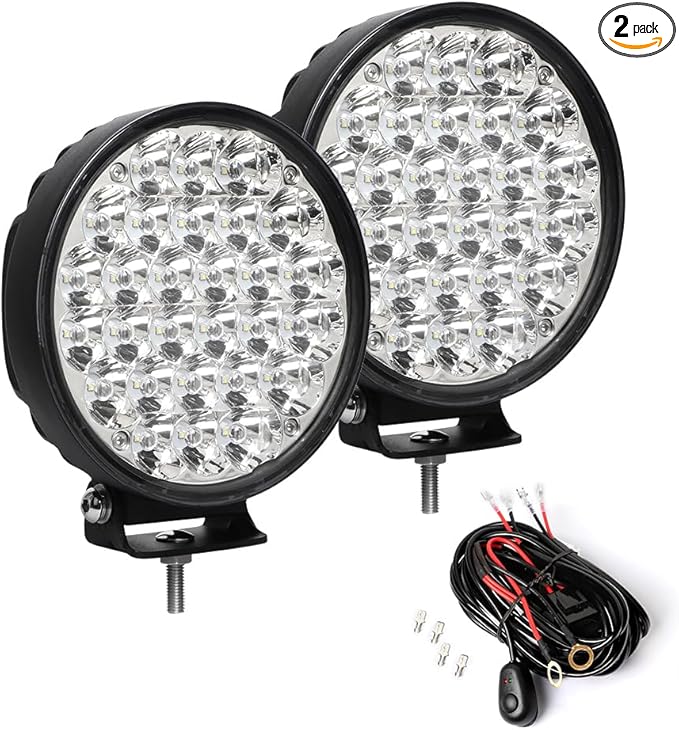 Exzeit 6 inch 224w Led Driving Lights, 22400 lumens Fog Light Ofroad Lights for Jeep Wrangler Trucks Toyota Pickup GMC SUV, 12V/24V
