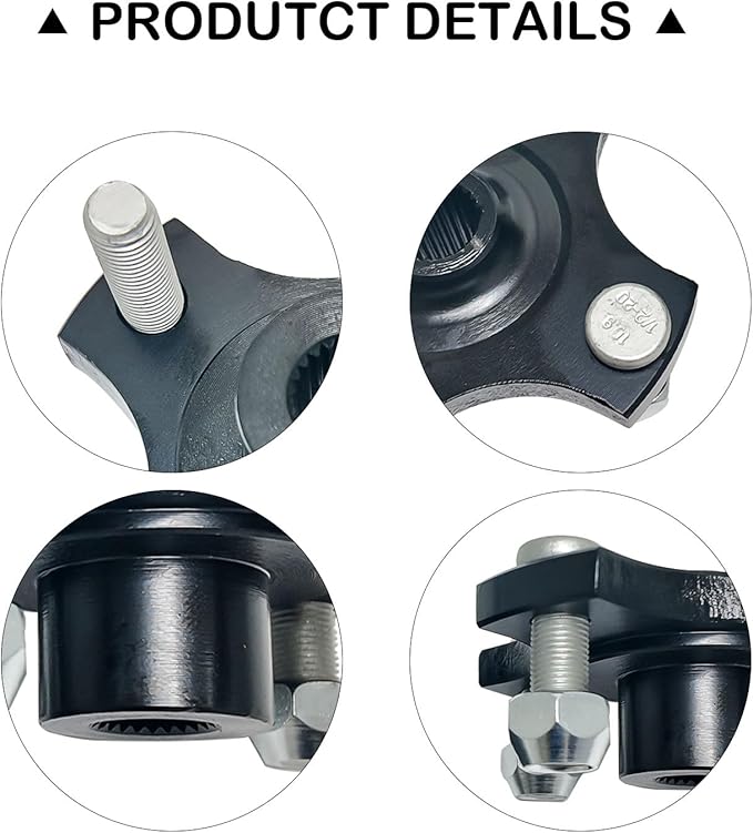 LOSTAR Rear Wheel Hub Flange Plate with Nuts Compatible with 2008-Up EZGO RXV Gas & Electric Golf Cart, 2 PCS Driver and Passenger Side Axle Hub Assembly Replaces 604112