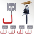 HAISHINE Garage Hooks, 8 Pack Adjustable Hooks for Wall Storage, Stainless Steel Heavy-Duty Utility Hooks with Anti-Slip Coating Organizing for Chainsaws, Bike, Garden Tools(Screws and Dowels Include)