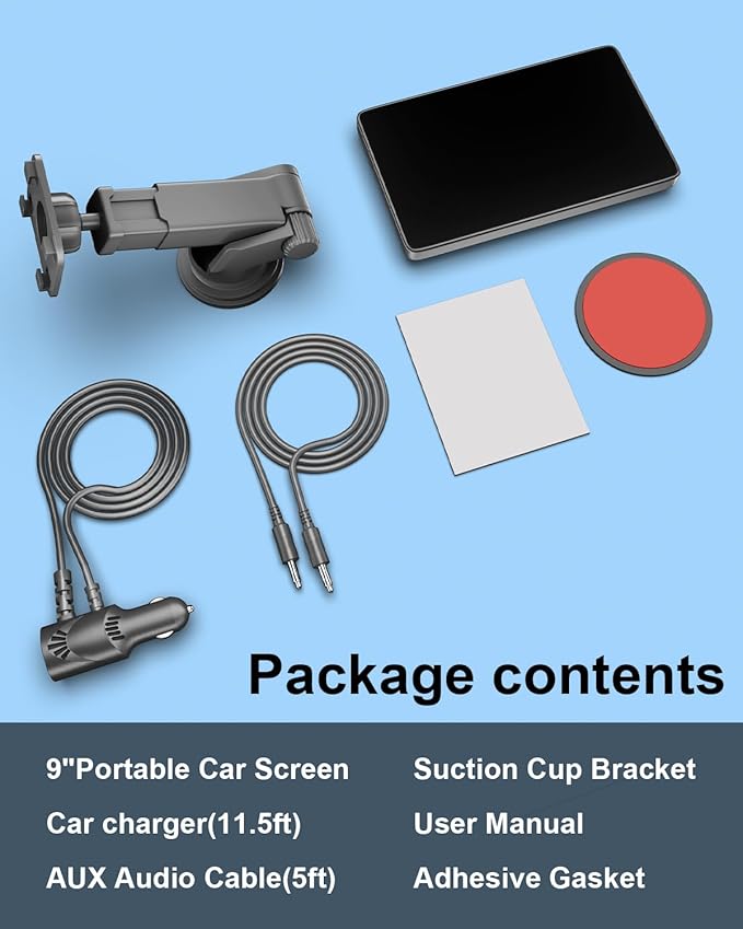 Upgraded Apple Carplay Screen for Car, 9" Wireless CarPlay & Android Auto Car Stereo Touch Screen, Car Play Supports Netflix/YouTube/TikTok, App Store, Screen Flip, GPS Navigation, Voice Control