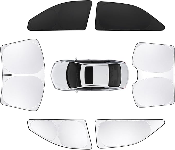 6pcs Car Window Shades for Toyota Camry 2007-2011 Accessories,Windshield Side Rear Full Sunshade,Sun Visor UV Blocking, Privacy Protection and Blackout for Camping Outdoor