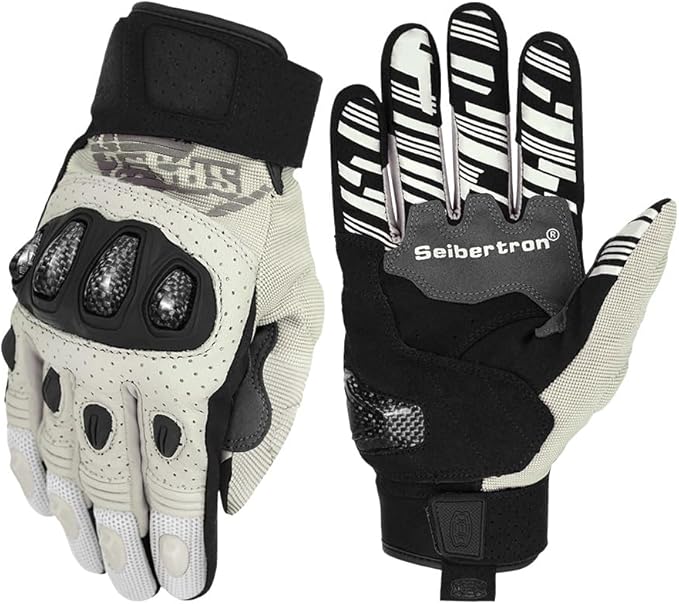 Seibertron SPS Series Touchscreen Motorcycle Motocross BMX ATV MTB Bicycle Cycling Full or Half Finger Gloves Adult and Youth