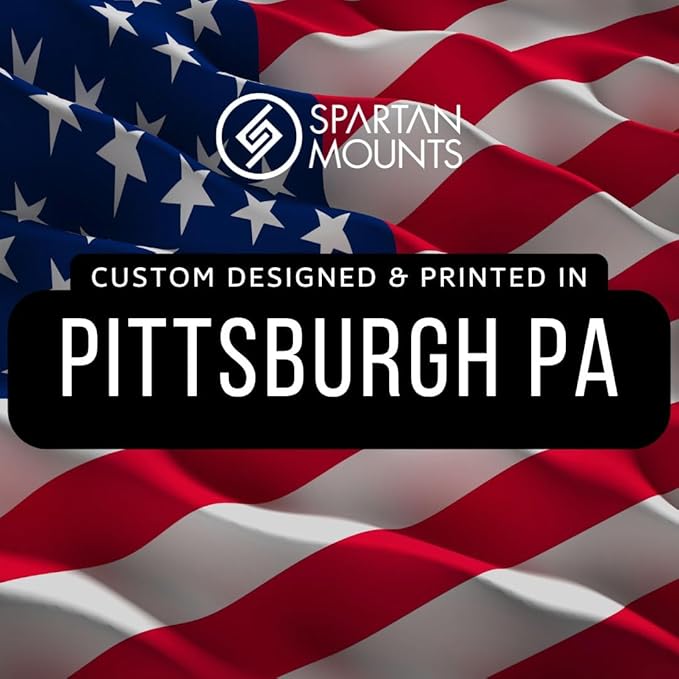 Spartan Mounts Locking .223/5.56 Rifle Mount Wall Display | Low Profile Floating Design Vertical and Horizontal Mounting Solution | Gun Room Safe Storage Organzation | Made in USA